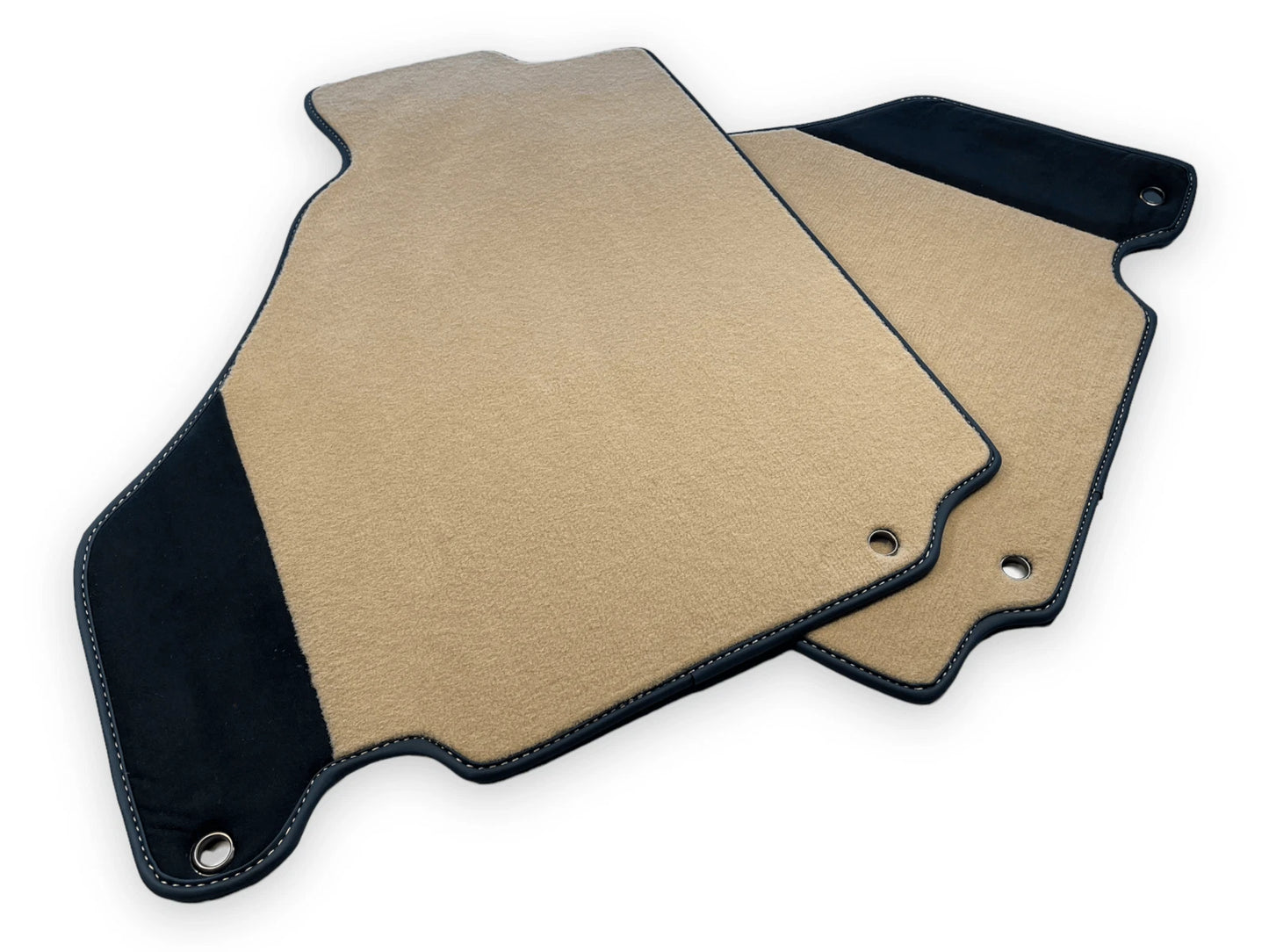 Alcantara Leather Beige Floor Mats for Ferrari 360 Modena (2000-2005)