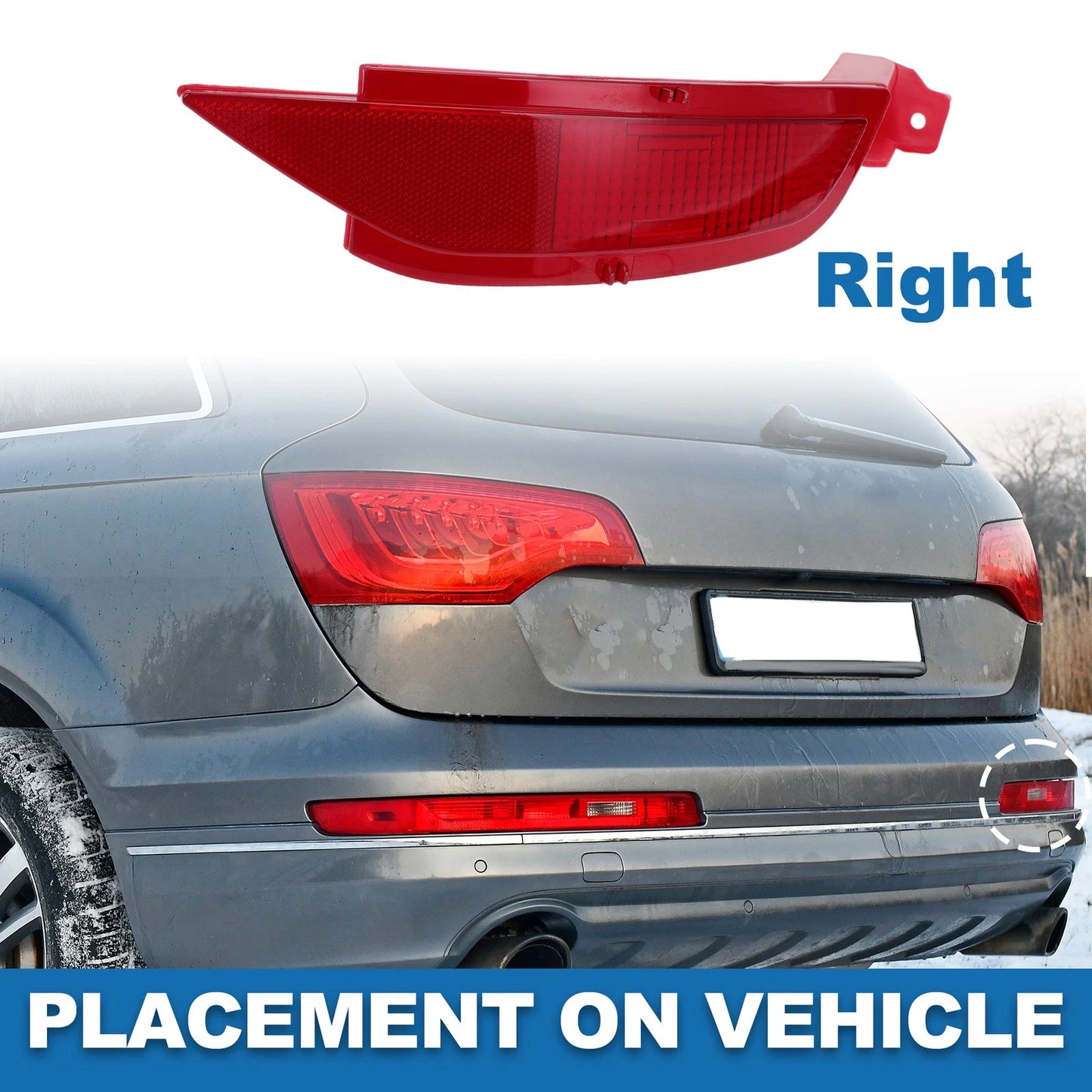Car Rear Right Bumper Tail Light Shell for Ford Fiesta (2009-2015)