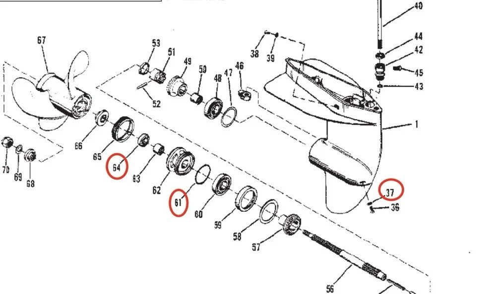 Lower Unit Oil Seal for Mercury Marine 3.9-9.8HP (26-66022, 25-30529)