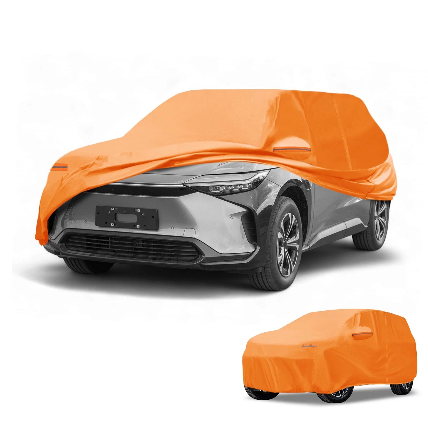 Waterproof All Weather Car Cover for Toyota bZ4X (2022-2023) - Orange 210D-PU