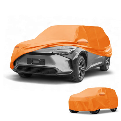 Waterproof All Weather Car Cover for Toyota bZ4X (2022-2023) - Orange 210D-PU