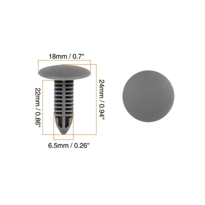 40pcs Gray Plastic Bolt Rivets Trim Panel Clips for Toyota