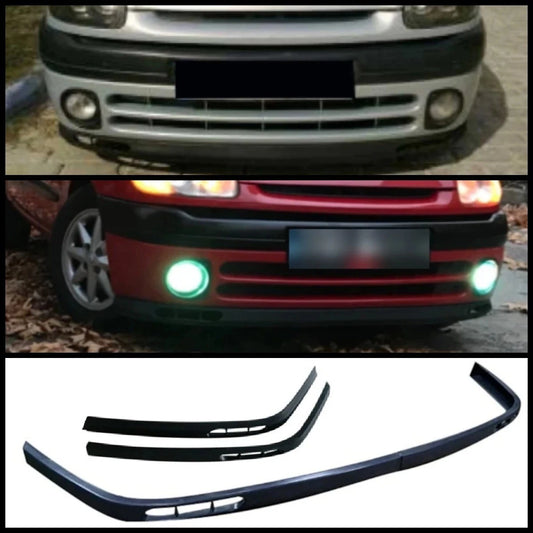 2 Piece Lip Splitter Spoiler for Renault Clio Mk2 (2001-2006)
