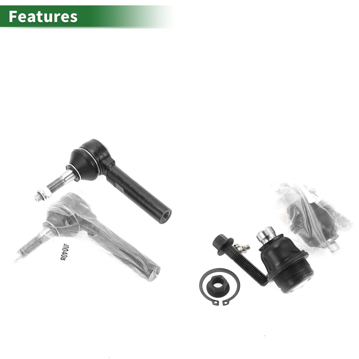 4 Pcs Front Suspension Kit Tie Rod Ends Ball Joints for Jeep Compass (2007-2023)