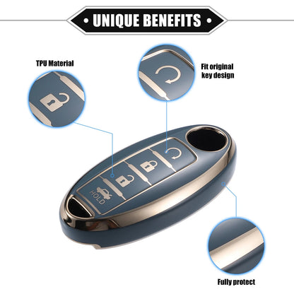 4 Button Fob Shell Cover Case for Nissan Altima Armada