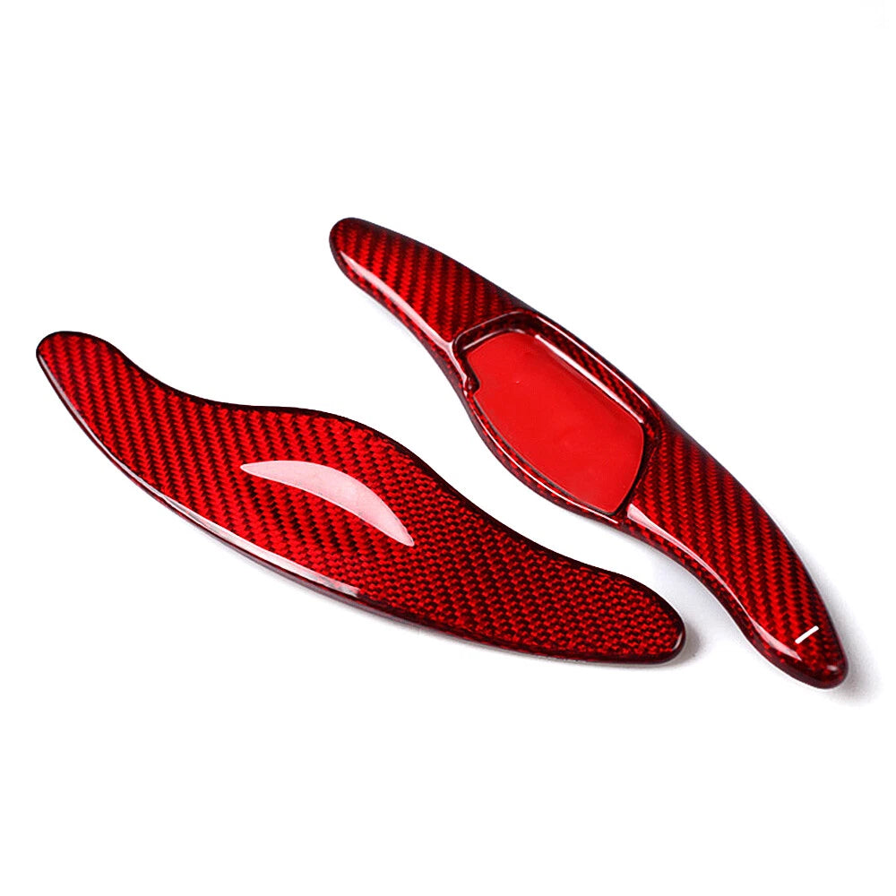 2 x Carbon Fiber Red Shift Paddle Extensions for Toyota Camry (2018-2023)
