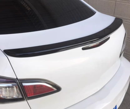 Glossy Black Rear Trunk Spoiler Cover for Mazda 3 Sedan (2010-2013)