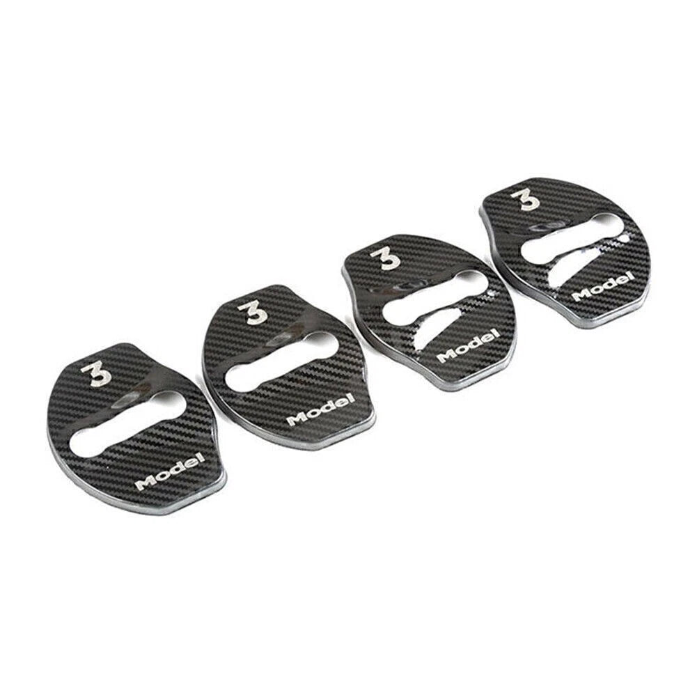 4 x Protective Door Lock Covers for Tesla Model 3 (2017-2023)