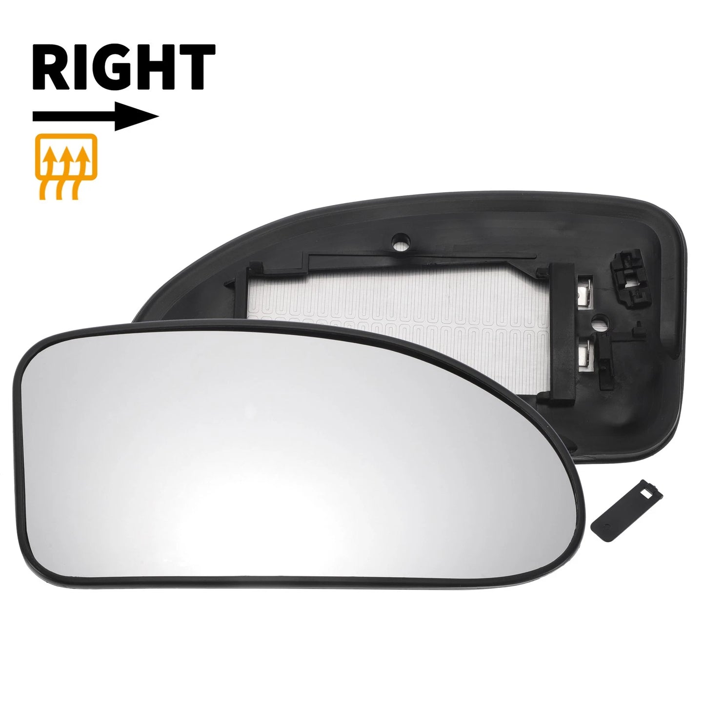 Right Side White Heated Mirror Glass for Ford Focus (1998-2004)