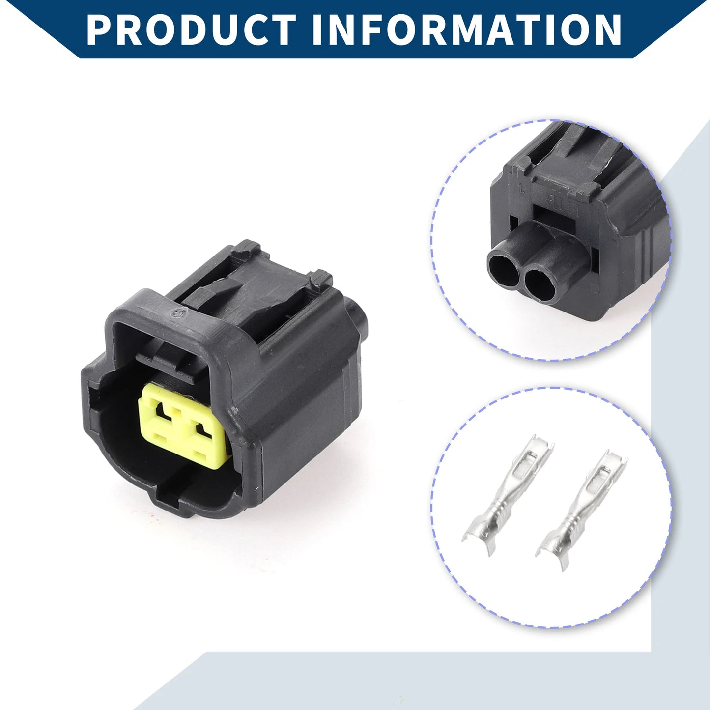 2 x Pin Auto Waterproof Sensor Connector Plug for Toyota