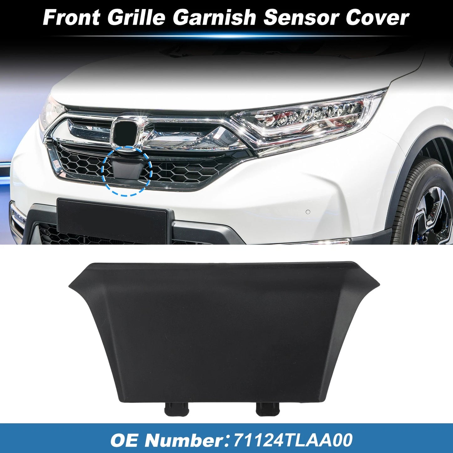 Front Grille Wave Radar Sensor Cover for Honda CR-V (2017-2019)