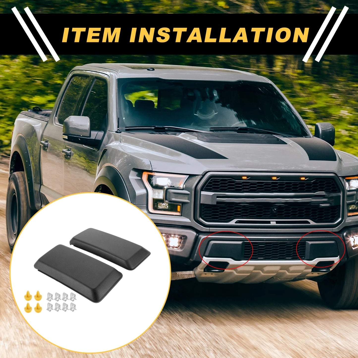 Bumper Guards Insert Pads for Ford F-150 (2018-2020) - 1 Pair