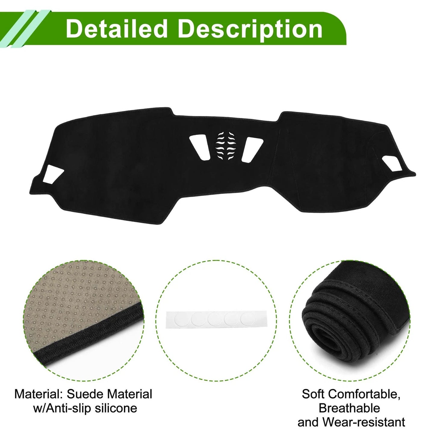 Dashboard Cover Mat for BMW 4 Series 2021-2024 Sun Protector Pad Black