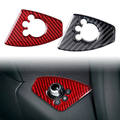 Carbon Fiber RHD Door Lock Switch Cover for Audi TT TTRS (2008-2014)