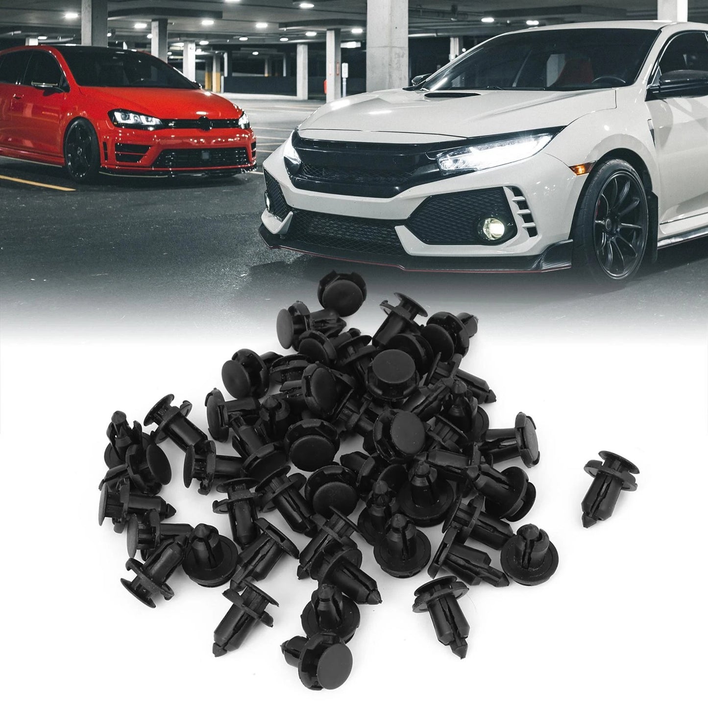 50 x Nylon Rivet Fastener Clips 9mm for Honda Bumper