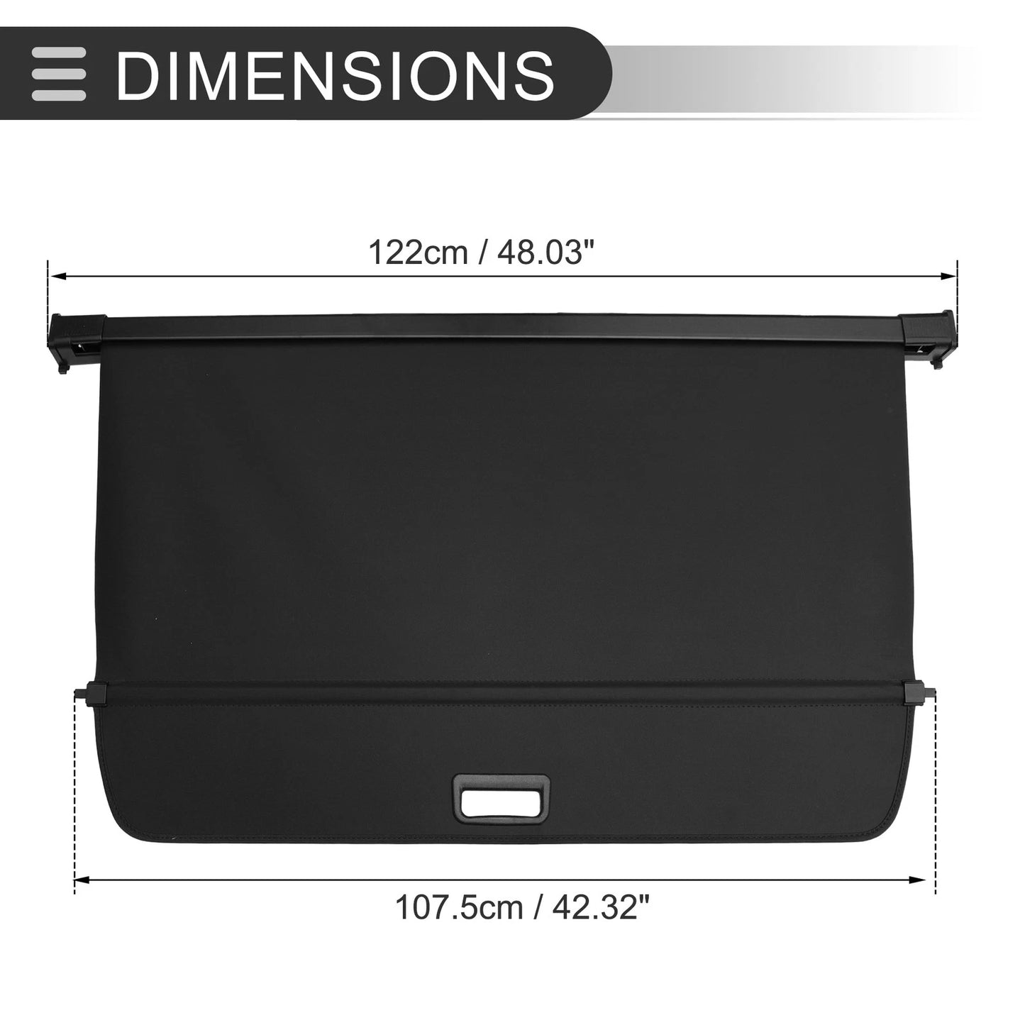 Retractable Cargo Cover for Volvo XC60 2010-2017 Rear Trunk Gloss Black