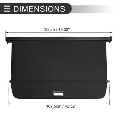 Retractable Cargo Cover for Volvo XC60 2010-2017 Rear Trunk Gloss Black
