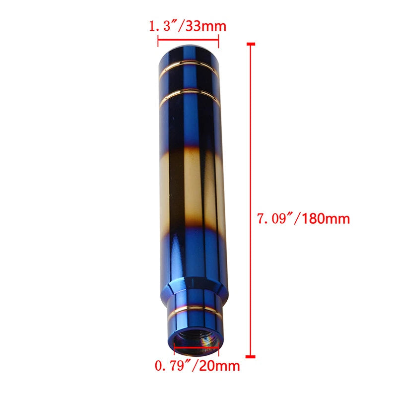 18CM Racing Aluminum Burnt Blue Gear Shift Knob for Universal Fit