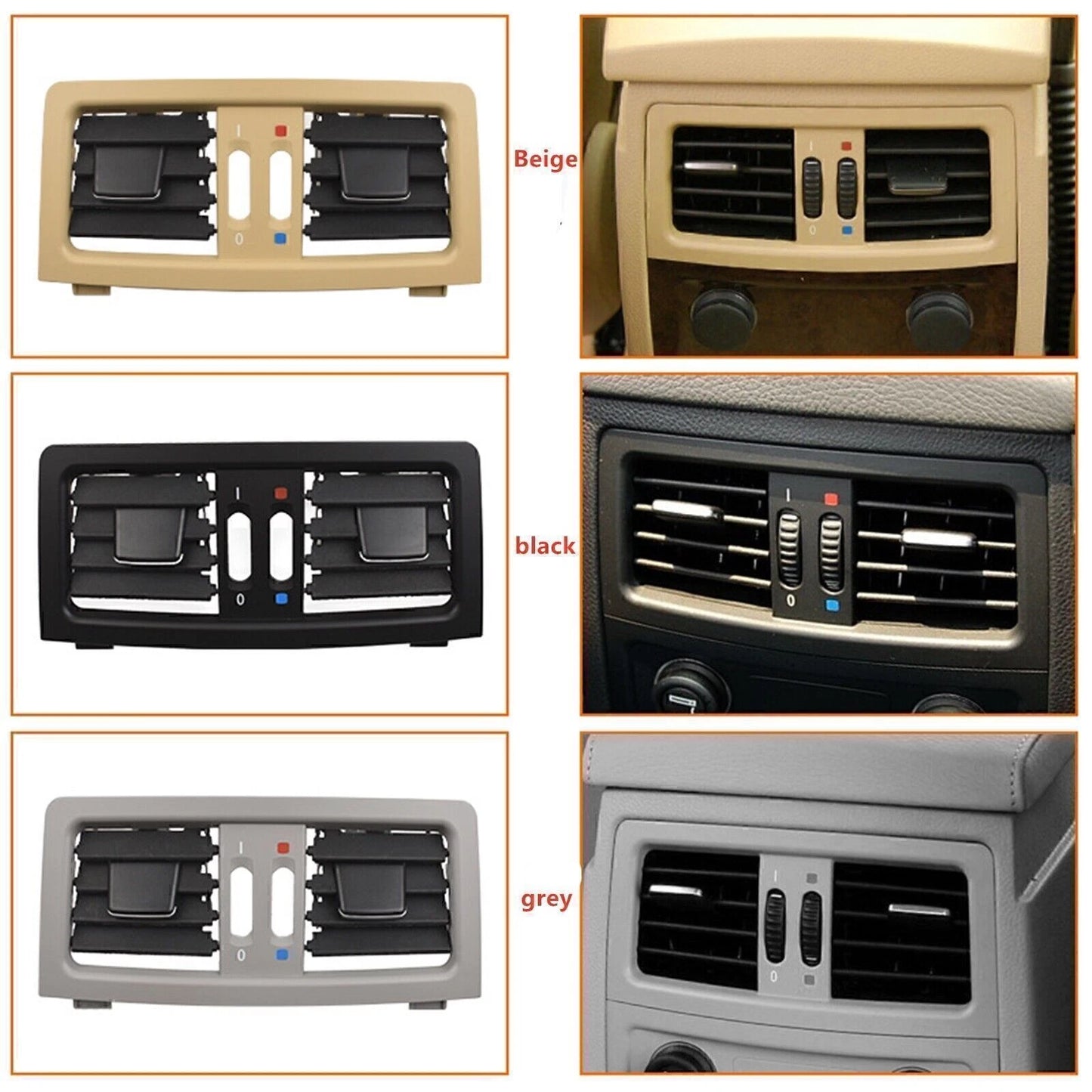 Rear A/C Vent Outlet Panel for BMW 5 Series E60 E61 (2003-2009)