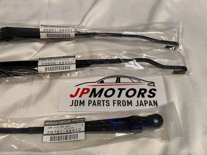 2 x Wiper Arm Front Rear for Nissan Skyline BNR34 R34 GT-R GTR (1999–2002)