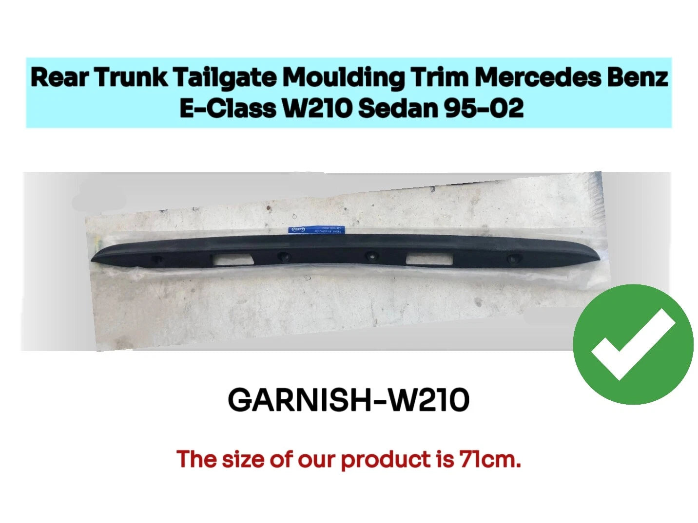 Rear Boot Moulding Trim for Mercedes Benz E-Class W210 (1995-2002)
