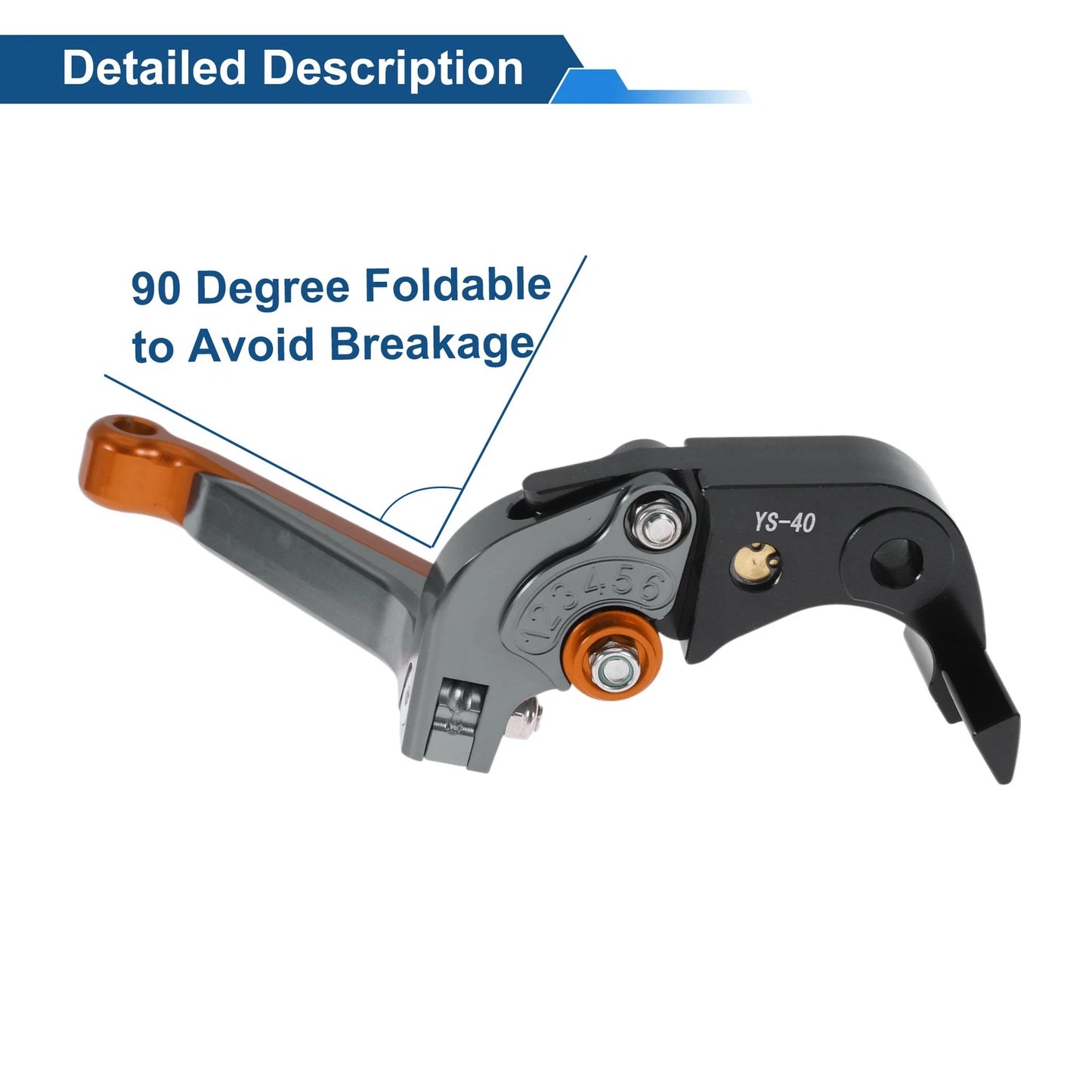 Adjustable Brake Clutch Levers for Honda CBR600RR (2003-2016) - Titanium Orange