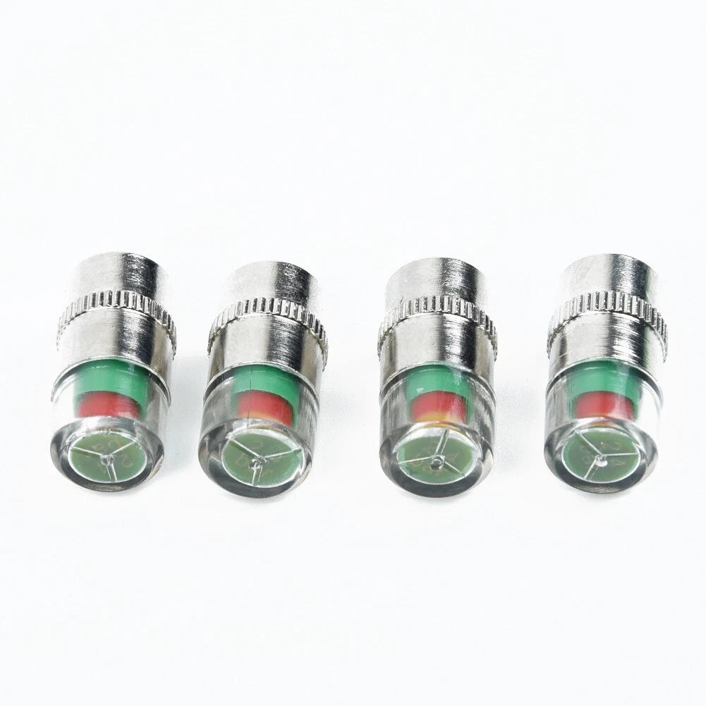 4x Valve Tyre Cap Dust Monitor Tire Pressure 38-32-36 PSI Sensor for Car Auto