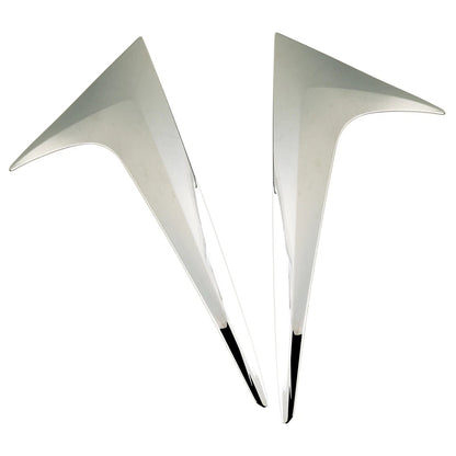 Chrome Rear Spoiler Wing Side Window Cover Trim for 2017-2021 Mazda CX-5