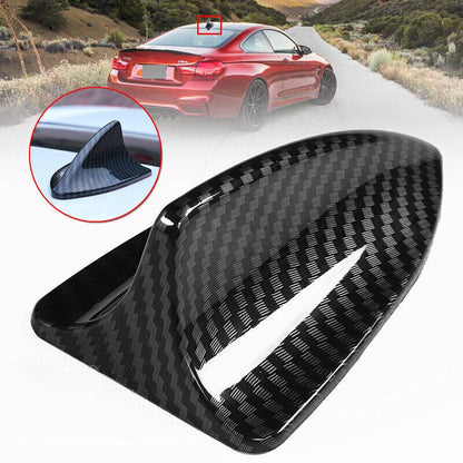 Universal Carbon Fiber Shark Fin Antenna Cover for Car Radio FM/AM Decor