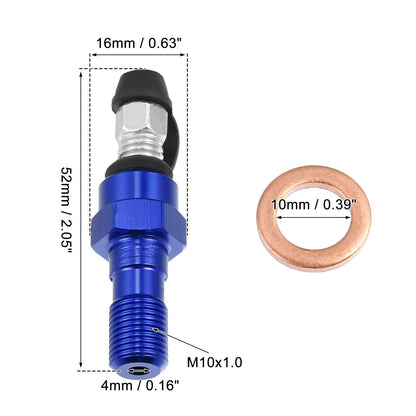 Set Motorcycle Master Cylinder M10x1.0 Bleeder Screw Dust Cap for MakeModel