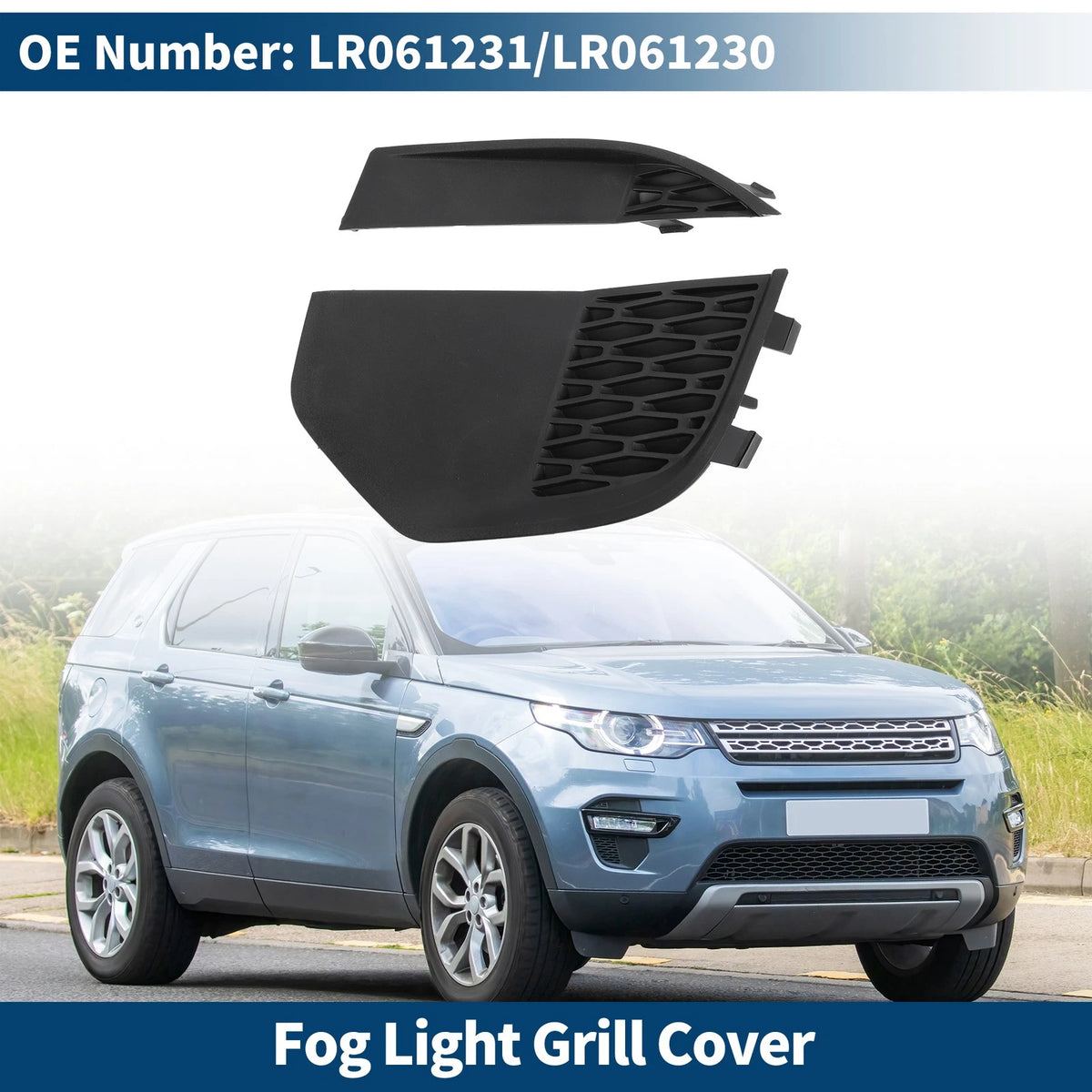 1 Pc Front Left Fog Light Grill for Land Rover Discovery Sport (2015-2023)