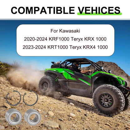 2 x Rear Wheel Bearing + Circlip for Kawasaki Teryx KRX KRX4 1000 (2020-2024)
