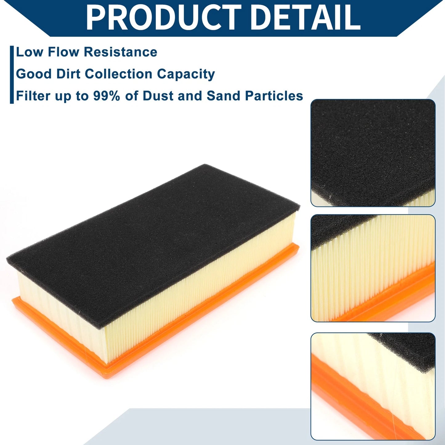 Car Engine Air Filter for BMW X5 3.0i 3.0L (2001-2006) - 1 x Filter