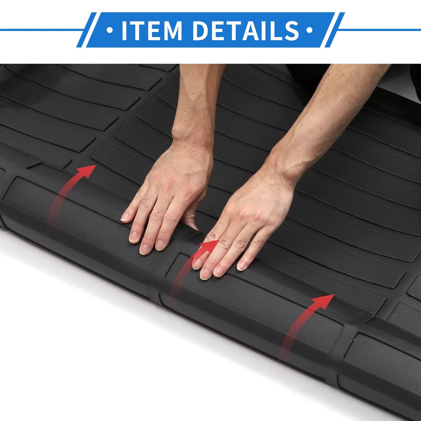 Cargo Liner Rear Boot Mat for Toyota Prius (2016-2022) Long Stripe Pattern TPE