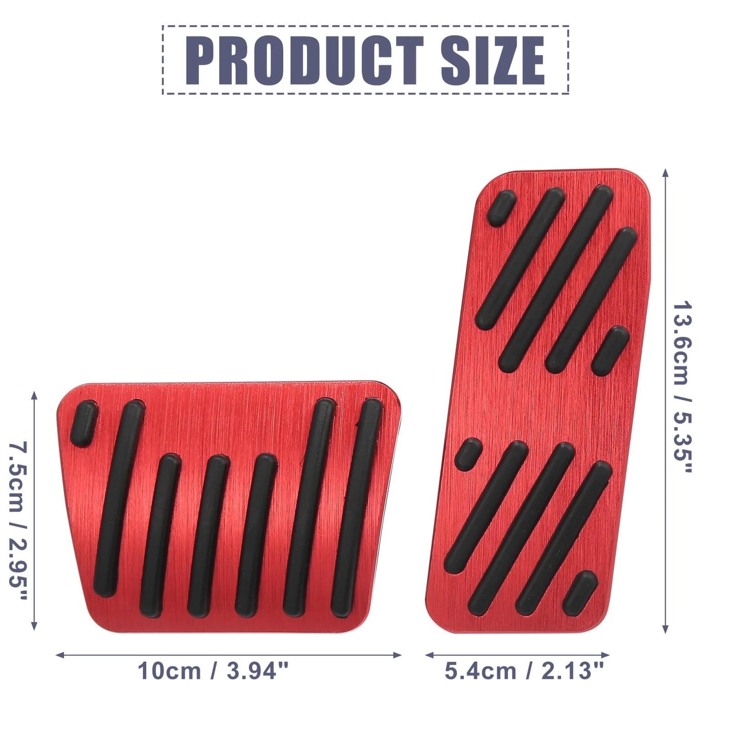 Car Brake Pedal Pad & Gas Accelerator Cover for Jeep 2016-2021 (2 x) Red