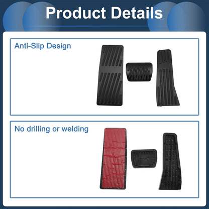 3 Pcs Automatic Foot Accelerator Pedal Covers for Mazda CX-50/CX-60 (23-25)