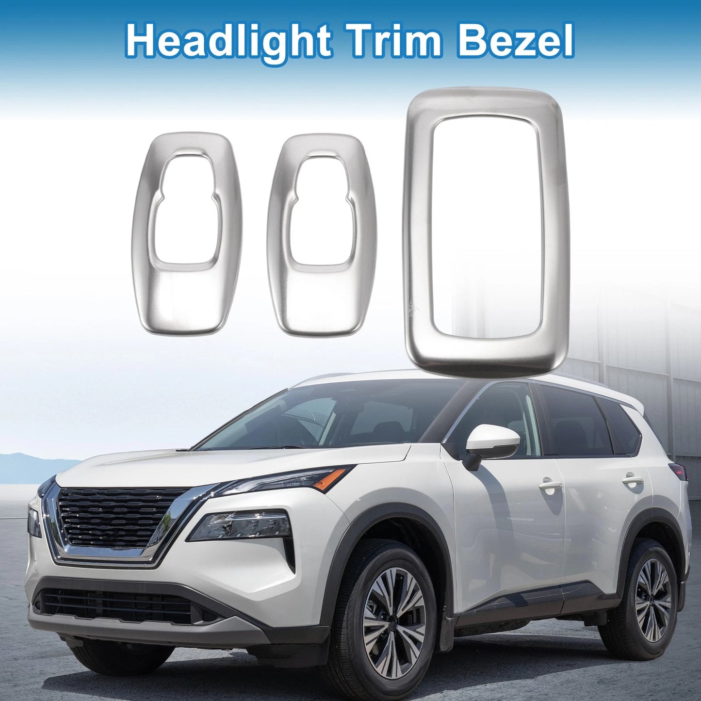 Set Headlight Trim Bezel for Nissan Rogue (2021-2024)