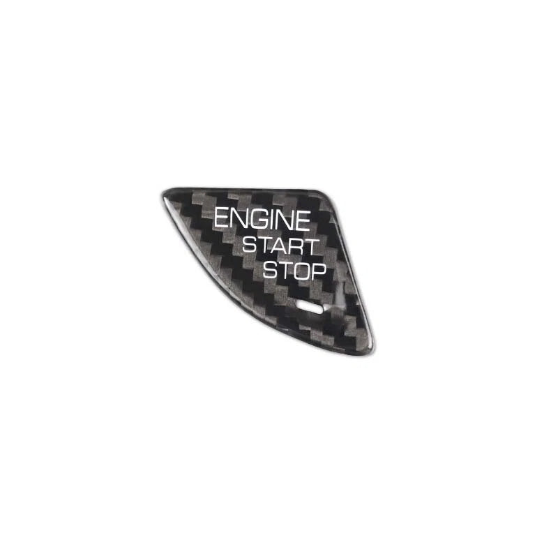 Real Carbon Fiber Engine Start Buttons Cover Overlay Trim Fit For Cadillac ATS