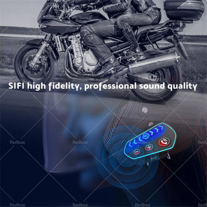 Wireless Motorcycle Helmet Headset Intercom Bluetooth 5.0 for Motorbike