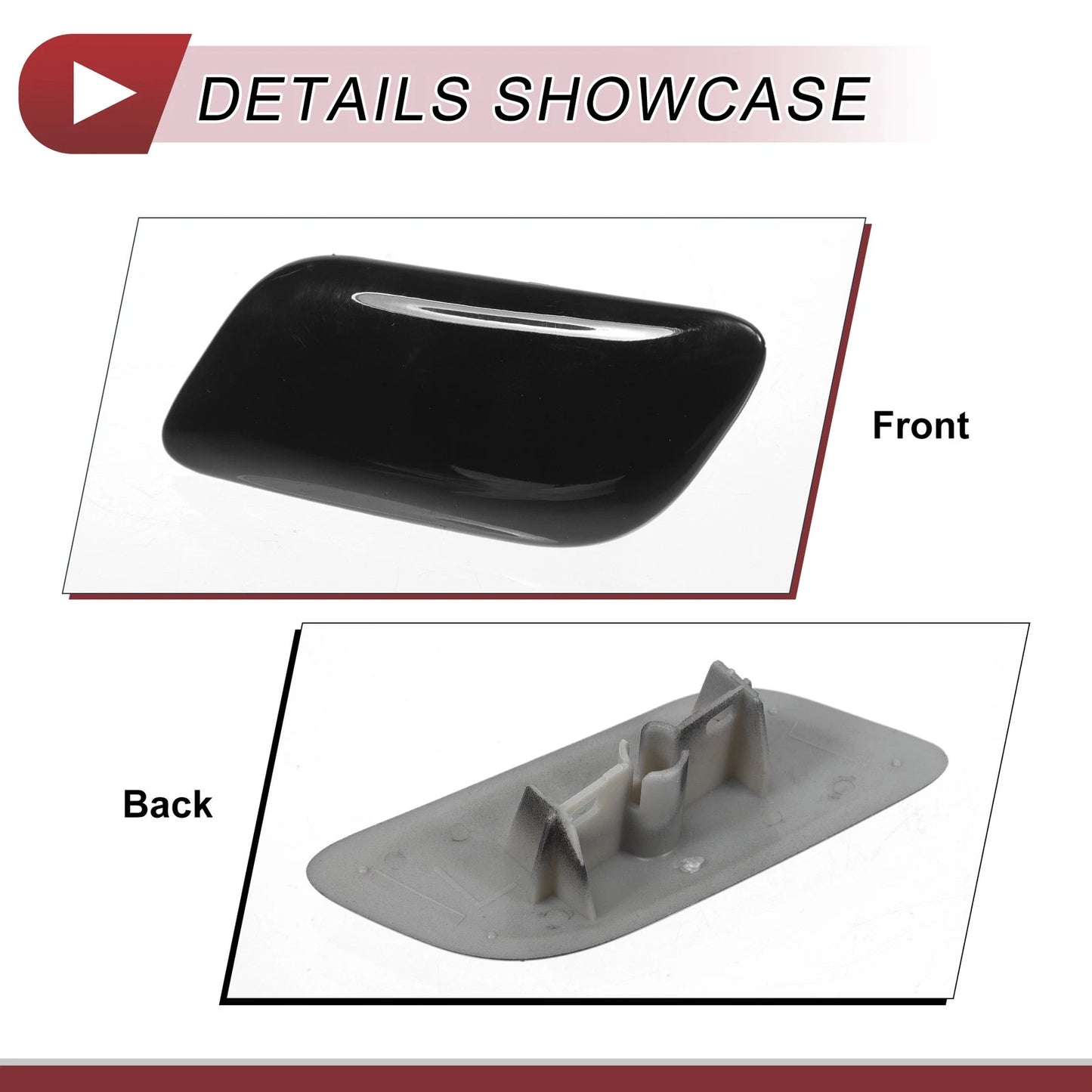 Front Left Washer Nozzle Cover for Lexus LX570 (2008-2011) - Black 1 Pcs