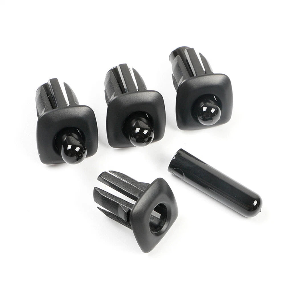 4 x Car Door Lock Pin Cap Cover Bezel Black for BMW 5 Series (2011-2017)