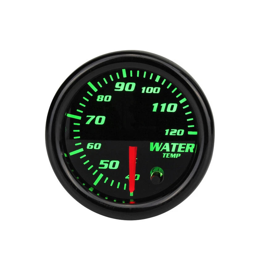 52mm Water Coolant Temperature Gauge with 7 Colors Backlight for Universal AU