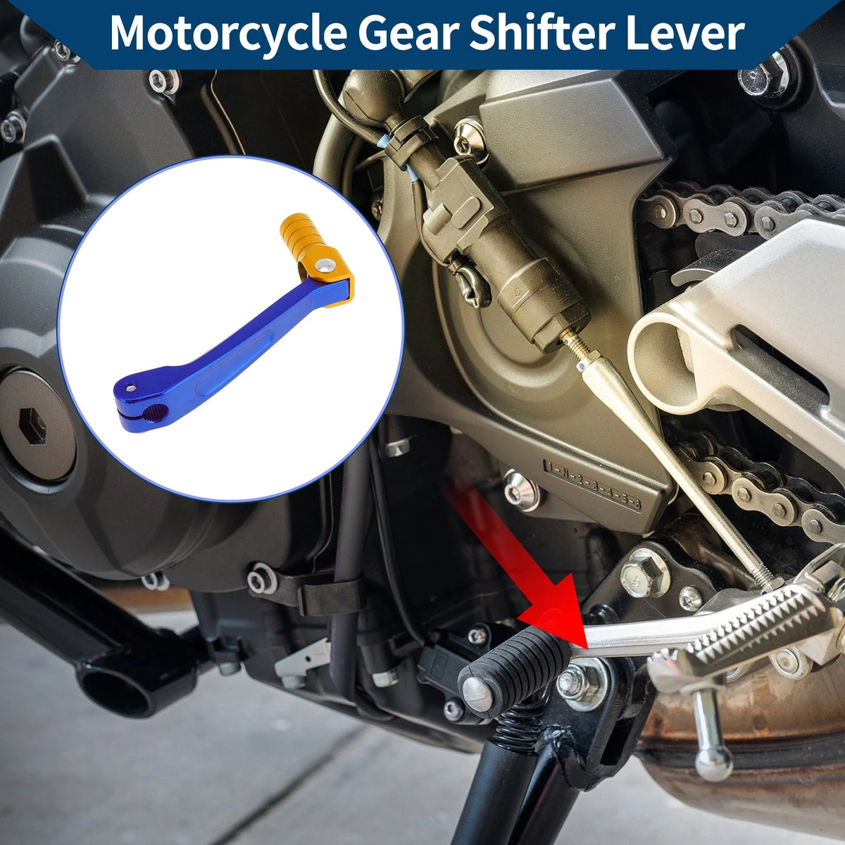 Folding Motorcycle Gear Shifter Lever for Honda CRF150F (2003-2017) Blue Gold