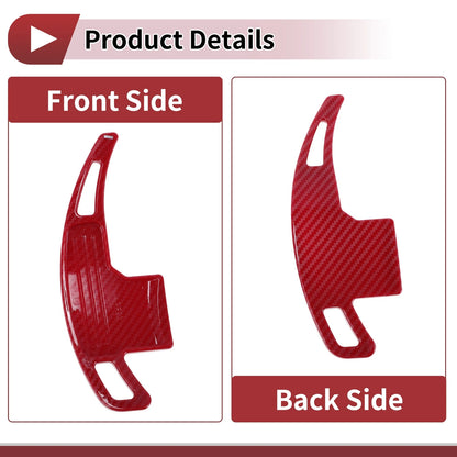 Red Plastic Steering Wheel Paddles for Ford Mustang (2015-2023)