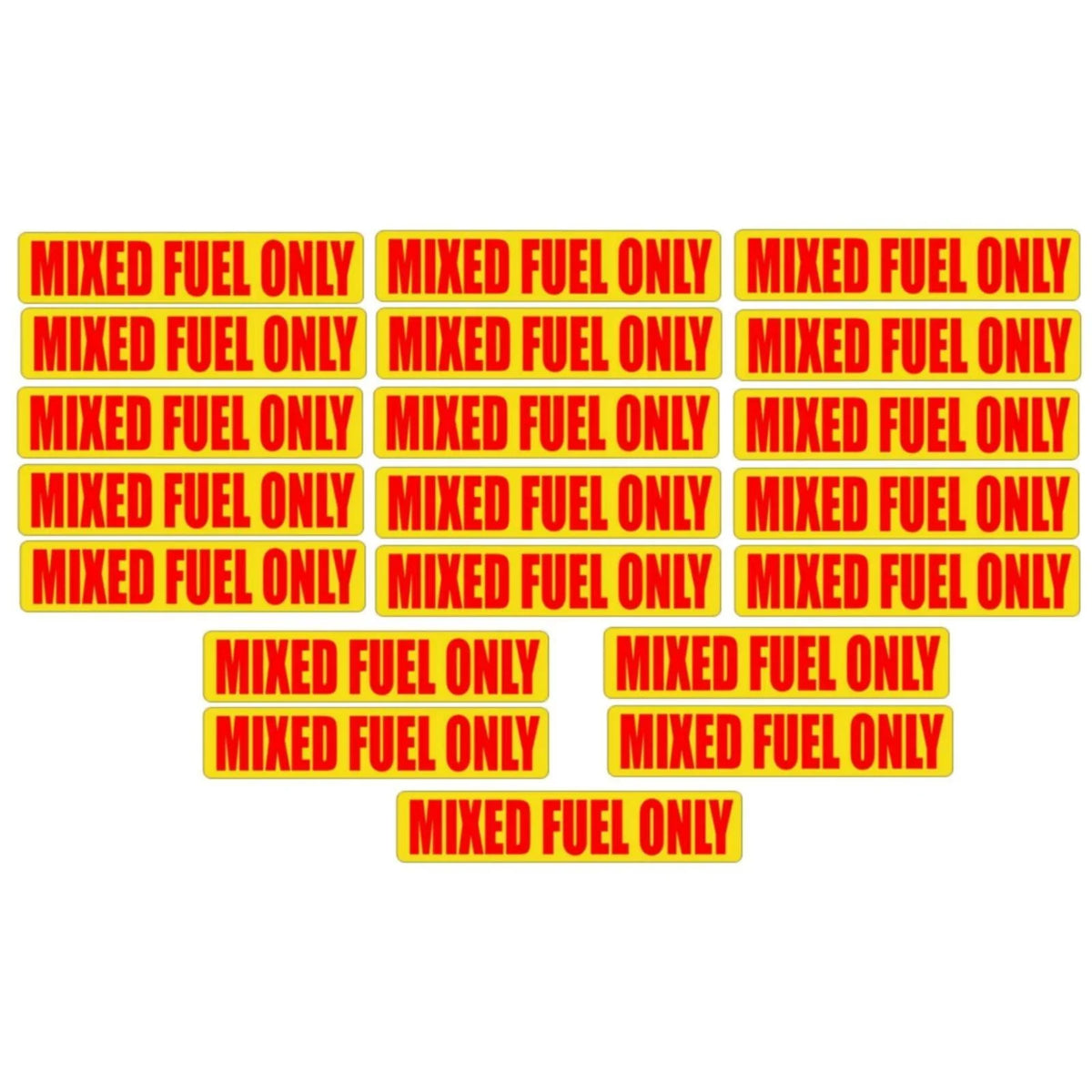 20pack Mixed Fuel Only Vinyl Stickers Decals for Gas Oil 2-Stroke Can Labels