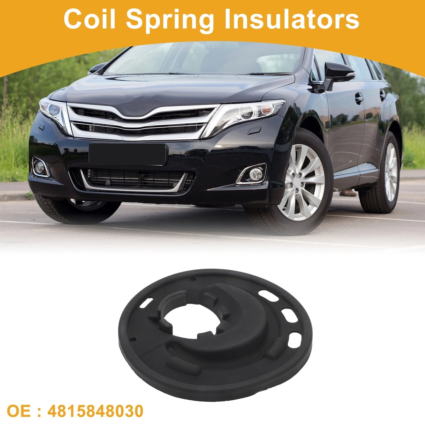 Coil Spring Insulators for Toyota Venza 2009-2016 Rubber 1 x Piece