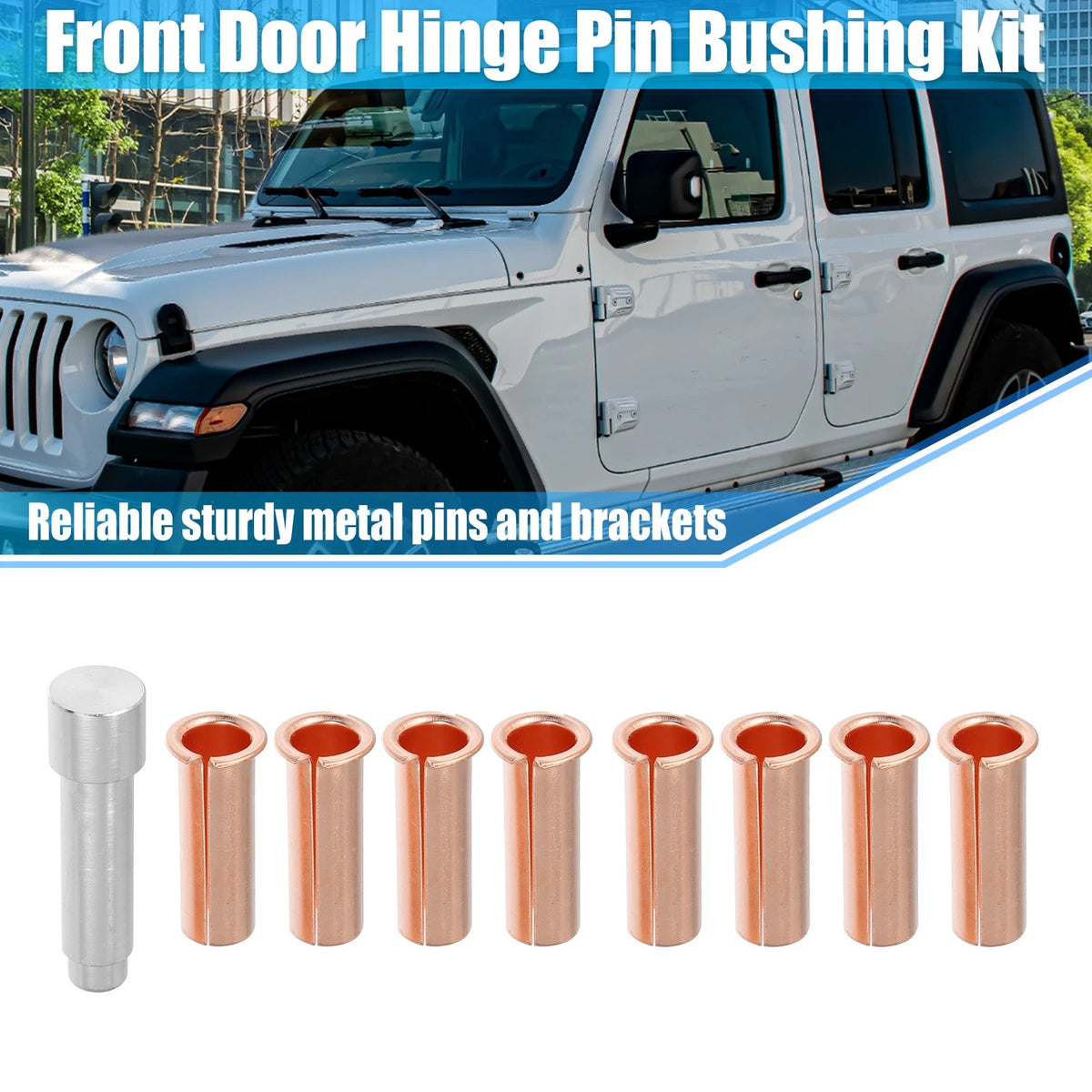 Door Hinge Pin & Bushing Repair Kit for Jeep Wrangler JKU (2007-2019)