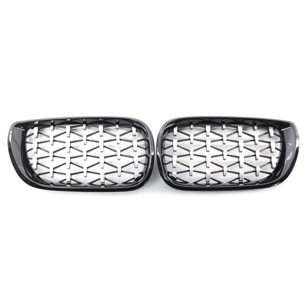 Diamond Front Grille for BMW E46 4 Door 2002-2005 Black  Pieces