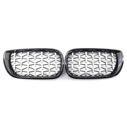 Diamond Front Grille for BMW E46 4 Door 2002-2005 Black  Pieces