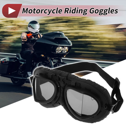 Set Motorcycle Goggles Black Lens Black Frame PC Cycling Sunglasses for Make